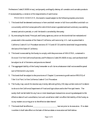 Commercial Cannabis Licensee Bond - California, Page 2