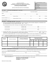 Document preview: Form HCD OL ED132 Application for Instructor Renewal - California