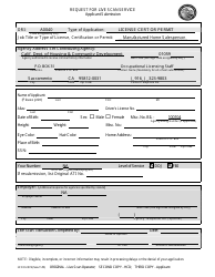 Document preview: Sample Form HCD OL8016 Request for Livescan Service - Manufactured Home Salespersons - California