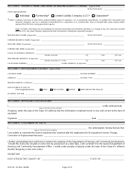 Form HCD OL18 Application for Occupational License Change, Correction or Replacement - California, Page 2