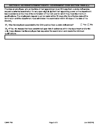 Form CALHR769 Cea Return Rights Worksheet - California, Page 5