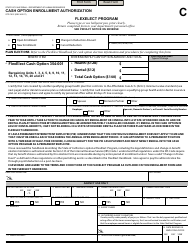 Form STD710C Cash Option Enrollment Authorization - California