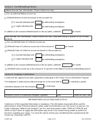 Form CALHR062 Partial Service Retirement Application - California, Page 2