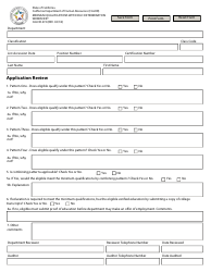 Document preview: Form CALHR-272 Minimum Qualifications Withhold Determination Worksheet - California
