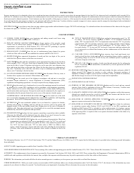 Form STD.262 Travel Expense Claim - California, Page 2