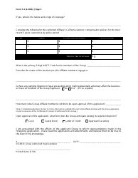 Form S-1 Group Master Application for Certificate of Consent to Self-insure as a Group Self-insurer - California, Page 2
