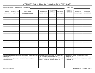 Document preview: Form DLSE-155 Commission Summary - California (English/Spanish)