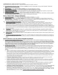 Instrucciones para DLSE Formulario 1 &quot;Informe O Reclamo Inicial&quot; - California (Spanish), Page 3