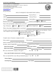 Form CSD-002-HRFA Health Request for Assistance (Hrfa) - California