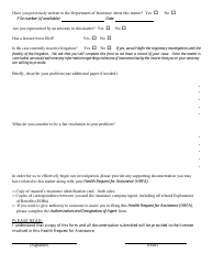 Form CSD-002-HRFA Health Request for Assistance (Hrfa) - California, Page 2
