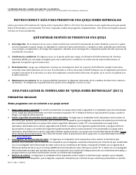 Formulario RCI1 Queja Sobre Represalias - California (Spanish), Page 5