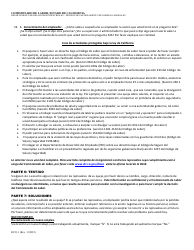 Formulario RCI1 Queja Sobre Represalias - California (Spanish), Page 8