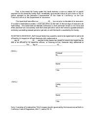 Form 50.24 Bond of Underwritten Title Company - California, Page 3