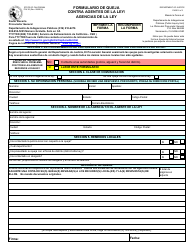 Formulario PIU3S Formulario De Queja Contra Agentes De La Ley/Agencias De La Ley - California (Spanish), Page 2