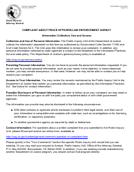 Form PIU3 Complaint About Peace Officers/ Law Enforcement Agency - California, Page 3