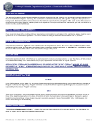 Program Technician Iii Examination Bulletin - California, Page 2