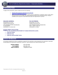 Training Officer I Examination Bulletin - California, Page 5