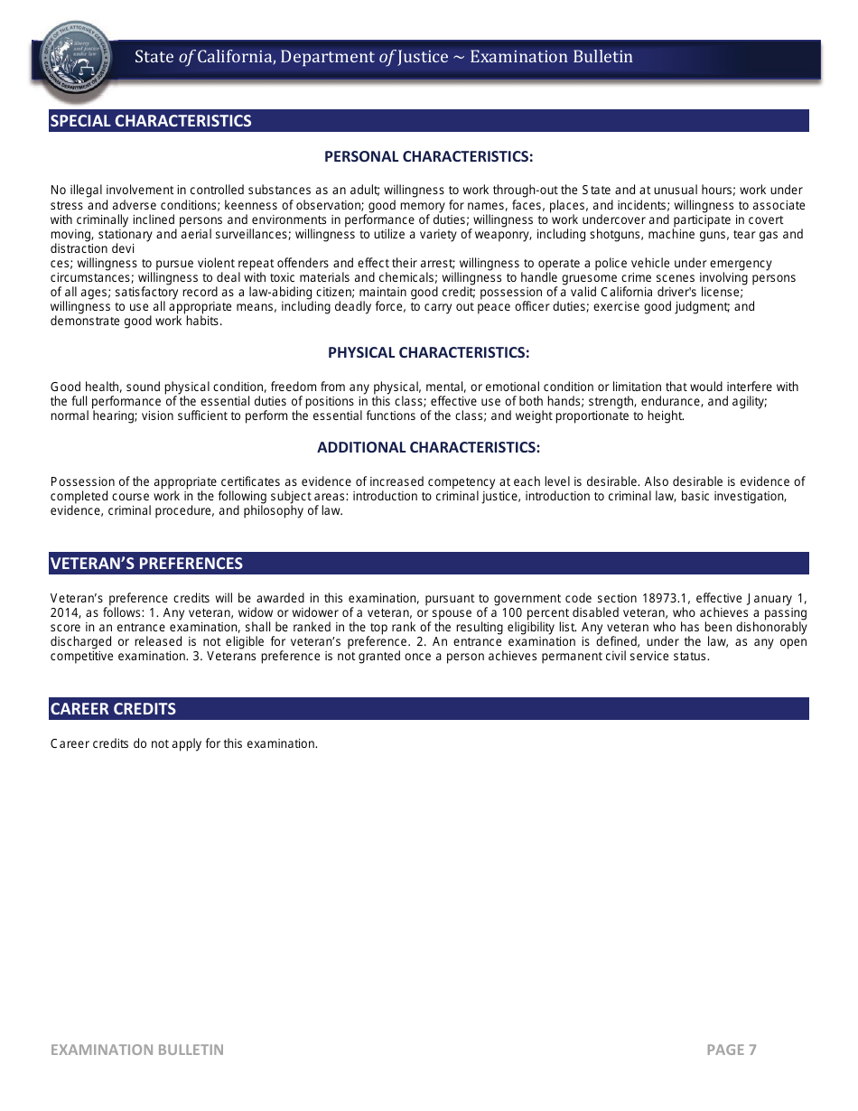 Special Agent Examination Bulletin - California, Page 7