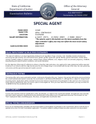 Document preview: Special Agent Examination Bulletin - California