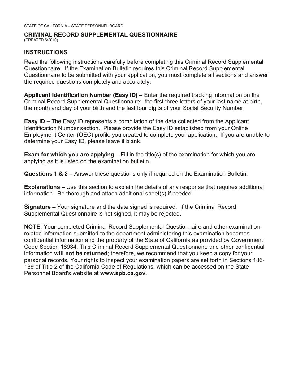 Special Agent Trainee Examination Bulletin - California, Page 11