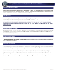Special Agent Trainee Examination Bulletin - California, Page 2