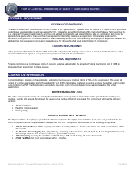 Special Agent Trainee Examination Bulletin - California, Page 3