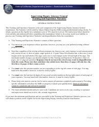 Supervising Deputy Attorney General Examination Bulletin - California, Page 6