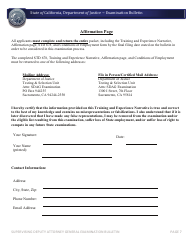 Supervising Deputy Attorney General Examination Bulletin - California, Page 7