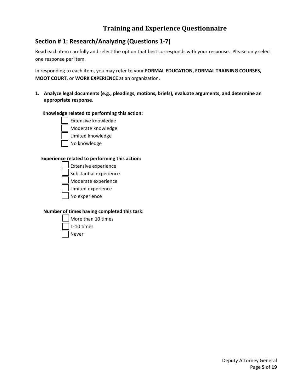 Deputy Attorney General Examination Bulletin - California, Page 10