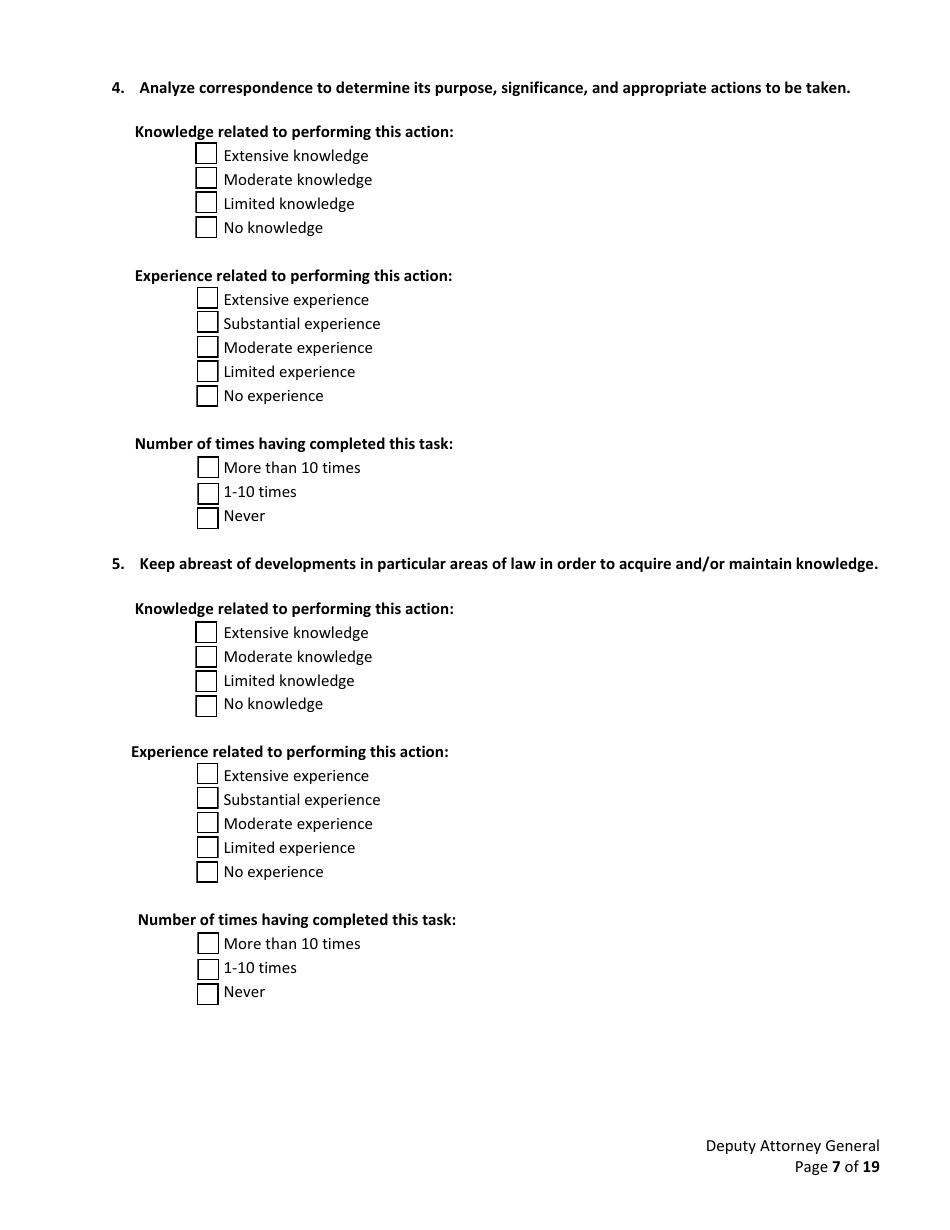California Deputy Attorney General Examination Bulletin Fill Out
