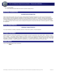 Criminal Identification and Intelligence Supervisor Examination Bulletin - California, Page 4