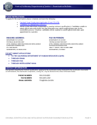 Criminal Identification and Intelligence Supervisor Examination Bulletin - California, Page 5