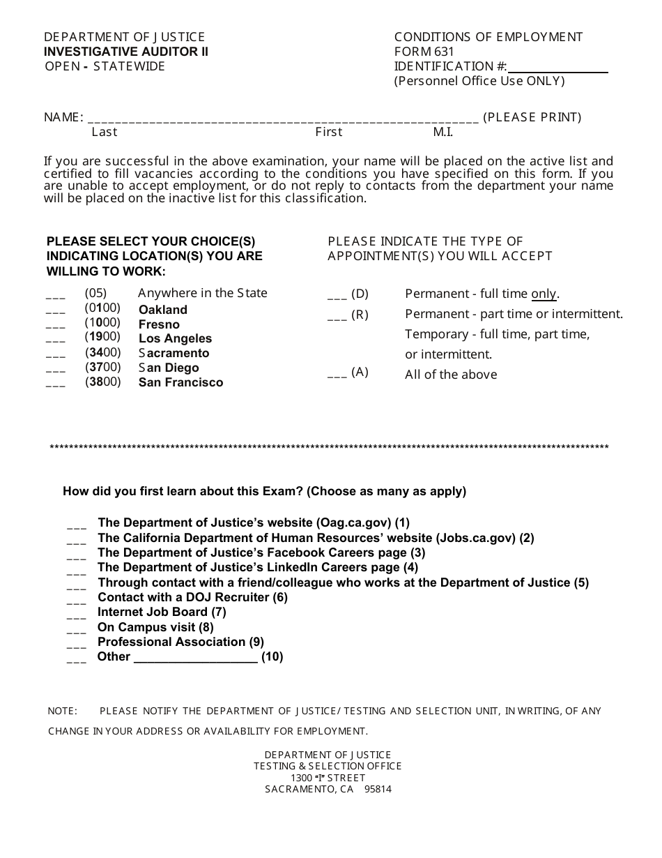 Investigative Auditor II Examination Bulletin - California, Page 20