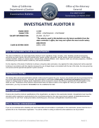 Investigative Auditor II Examination Bulletin - California, Page 2