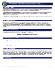 Investigative Auditor II Examination Bulletin - California, Page 4
