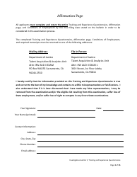 Investigative Auditor II Examination Bulletin - California, Page 9