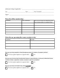 California Attorney General&#039;s Honors Program Application Form - California, Page 2
