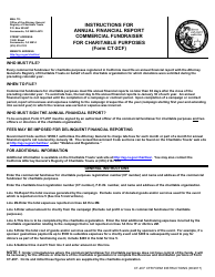 Document preview: Instructions for Form CT-2CF Annual Financial Report Commercial Fundraiser for Charitable Purposes - California