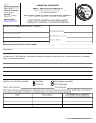 Form CT-5CF Annual Registration Form - Commercial Coventurer - California
