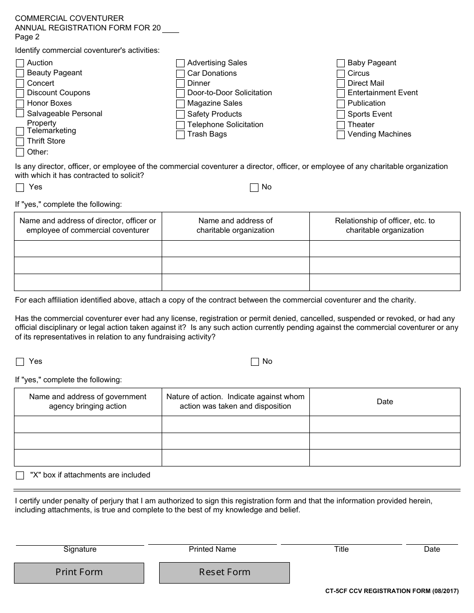 Form CT-5CF - Fill Out, Sign Online and Download Fillable PDF ...