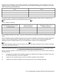Form CT-3CF Annual Registration Form - Fundraising Counsel for Charitable Purposes - California, Page 2