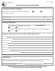 Form BCIA4130 Application for Check Casher Permit - California, Page 2