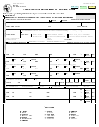 Document preview: Form BCIA8583 Child Abuse or Severe Neglect Indexing Form - California