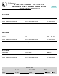 Document preview: Form ERDS0004 Reference(S) for Erds Computer Security Auditor - Electronic Recording Delivery System (Erds) - California