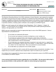 Document preview: Form ERDS0012 Acknowledgment of Responsibilities - Electronic Recording Delivery System (Erds) - California