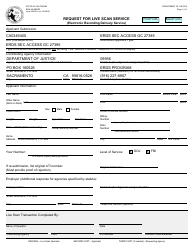 Document preview: Form BCIA8016ERDS Request for Live Scan Service (Electronic Recording Delivery Service) - California