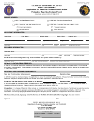 Form BOF956 Application for Tear Gas Dealers Permit and/or Protective Tear Gas System Permit - California