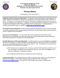 Form BOF956 Application for Tear Gas Dealers Permit and/or Protective Tear Gas System Permit - California, Page 2