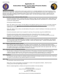 Form BOF1021 Application for Ammunition Vendor License (Non-firearms Dealer) - California, Page 4