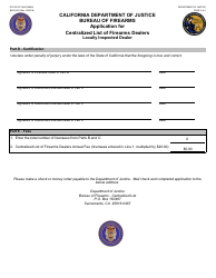 Form BOF4081 Application for Centralized List of Firearms Dealers - Locally Inspected Dealer - California, Page 2